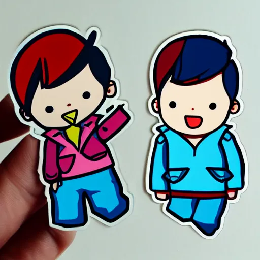 Image similar to kawaii boy sticker