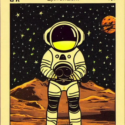 Image similar to An occult astronaut