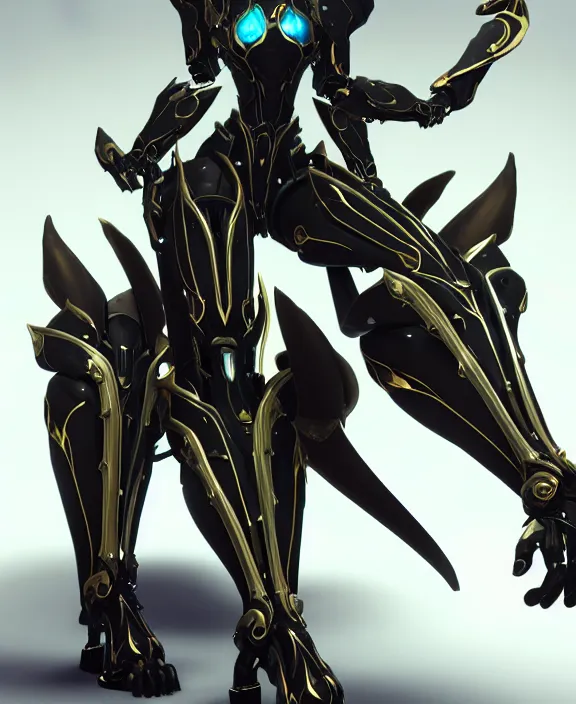 Image similar to exquisite cinematic full body shot of a beautiful saryn prime warframe, that's a beautiful stunning anthropomorphic robot female dragon with metal cat ears, cute elegant pose, robot cat paws for feet, thick warframe legs, detailed arms, sharp claws, streamlined white armor, long elegant tail, two arms, two legs, long tail, detailed warframe fanart, destiny fanart, macro art, dragon art, furry art, realistic digital art, warframe art, Destiny art, furaffinity, DeviantArt, artstation, 3D realistic, 8k HD, octane render