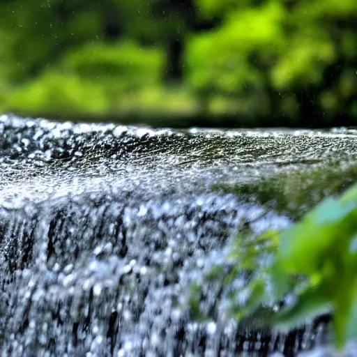 Prompt: water falling from the sky