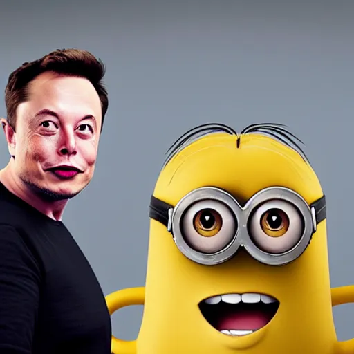 Prompt: elon musk reincarnated as a minion