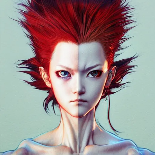 Image similar to prompt : 3 d render hyper real soft light dramatic light portrait of rogue painted in miyazaki color style drawn by katsuhiro otomo and takato yamamoto, inspired by fables, china doll face, smooth face feature, intricate oil painting, high detail, sharp high detail, manga and anime 2 0 0 0