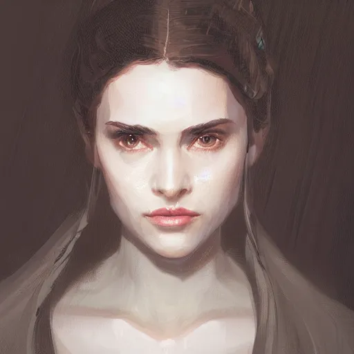 Image similar to portrait of a woman by greg rutkowski, padme amidala, star wars expanded universe, she is about 2 0 years old, highly detailed portrait, digital painting, artstation, concept art, smooth, sharp foccus ilustration, artstation hq