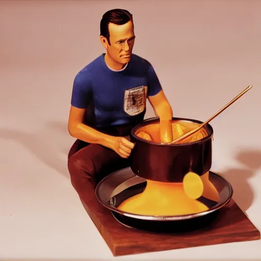 Image similar to henry fonda in a fondue, 8 k ultra realistic details