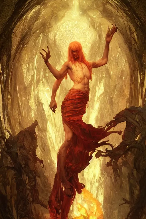 Prompt: portrait of dante in hell, forest, godlike, full body, fantasy, intricate, elegant, highly detailed, digital painting, artstation, concept art, sharp focus, illustration, art by artgerm and greg rutkowski and alphonse mucha