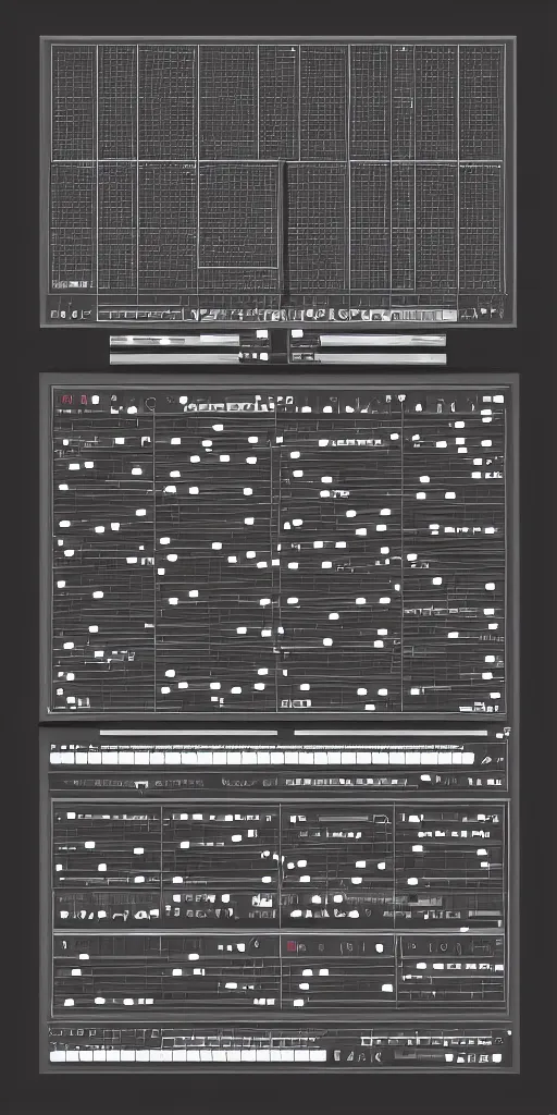 Prompt: illustration vector art of a midi controller against a black background