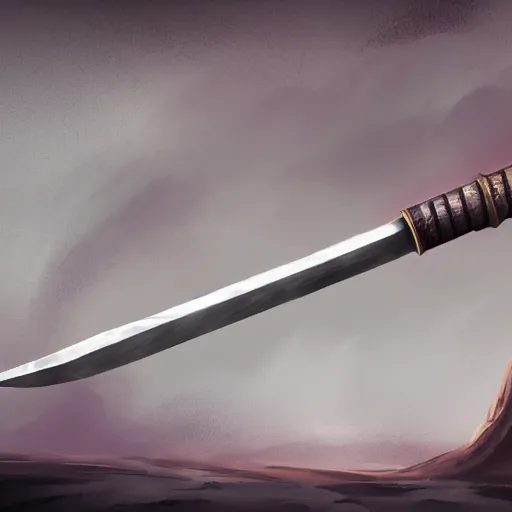 Image similar to magical sword, artefact, no people, xianxia, trending on artstation