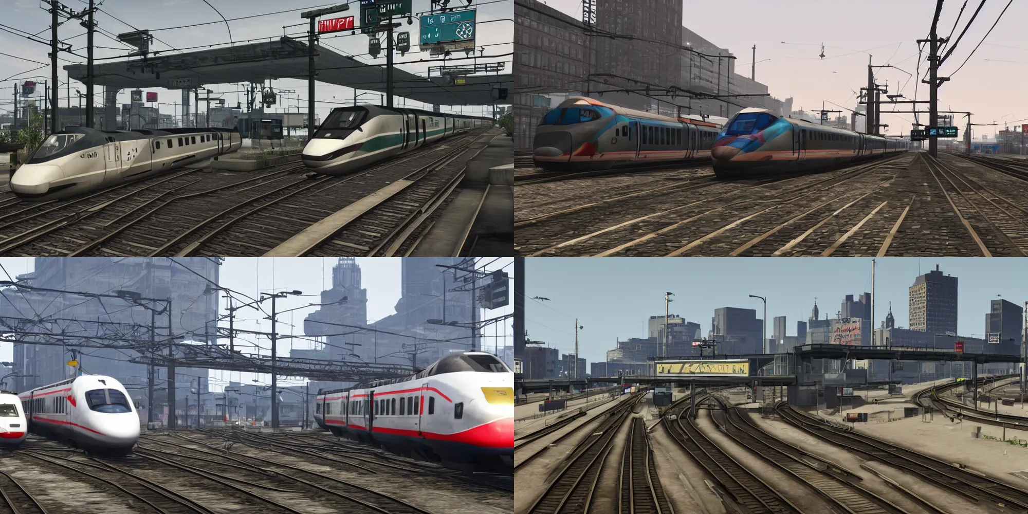 Prompt: grand theft auto berlin, style and mood of bullet train