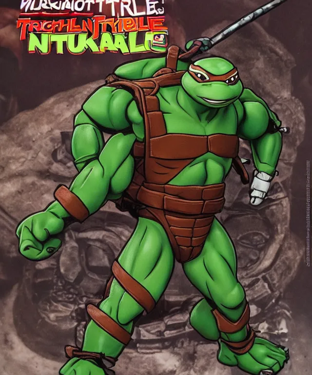 Image similar to packaging for a teenage mutant ninja turtle raphael hottoys toy