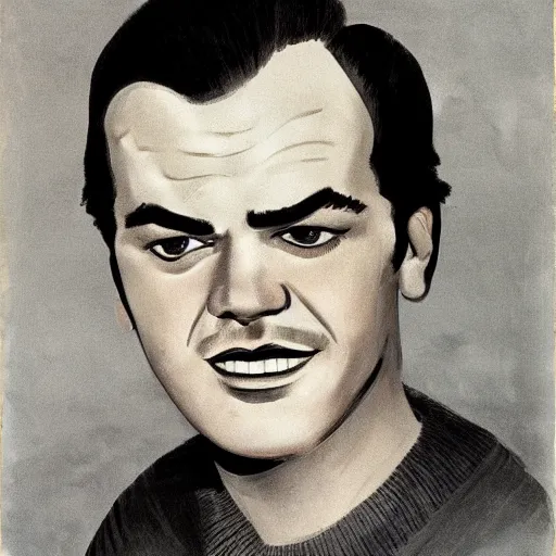 Image similar to young jack nicholson by matisse and disney