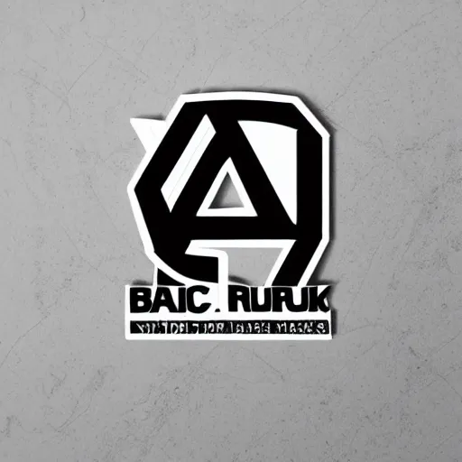 Image similar to black on white graphic design sticker in style of david rudnick, eric hu, guccimaze, acid, y 2 k, 4 k sharpening,