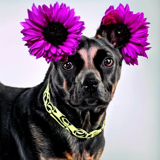 Prompt: flowerpunk dog