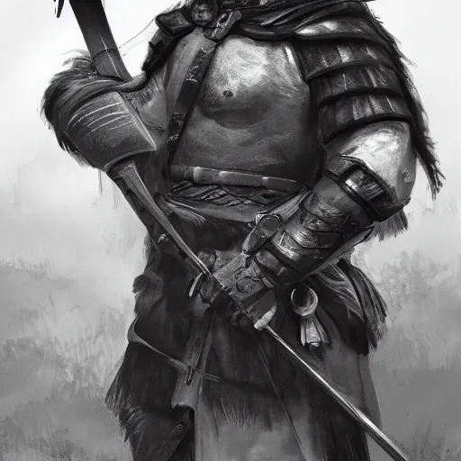 Prompt: William Wallace holding a Scottish claymore, 4k, artstation