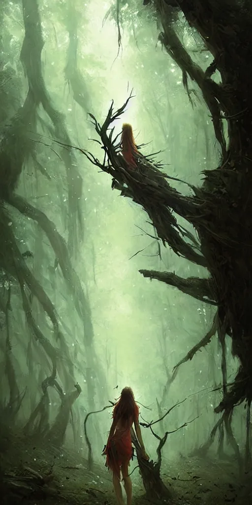 Image similar to Spirit soul of forest, by Greg Rutkowski