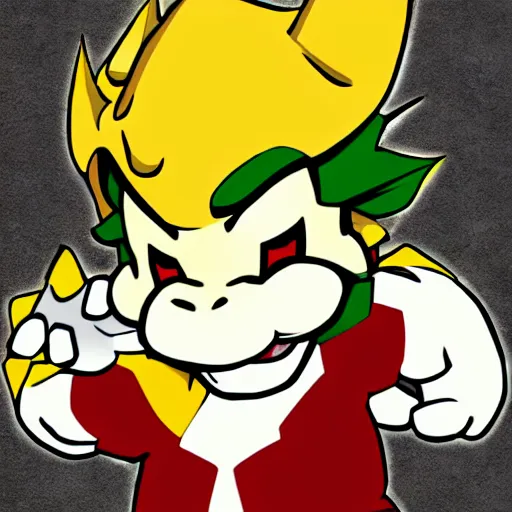 Image similar to bowser, anime art style