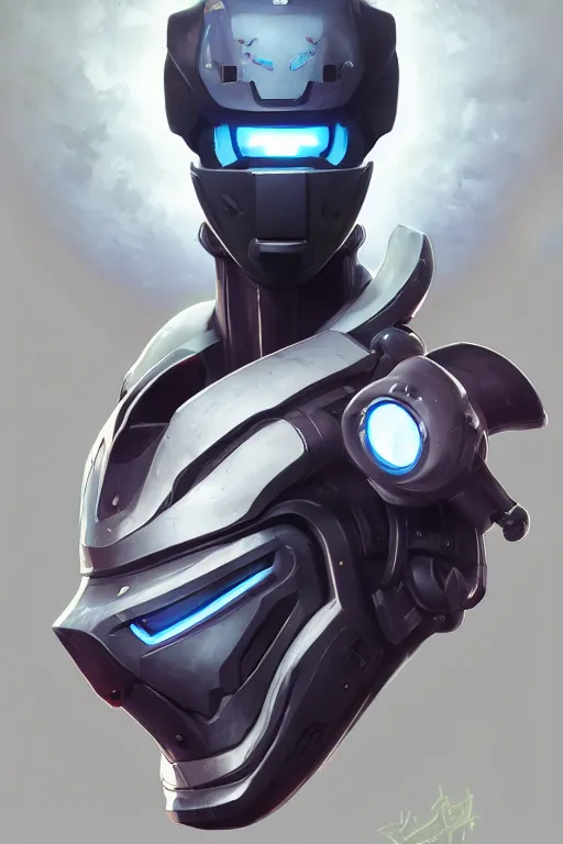 Image similar to epic mask helmet robot ninja portrait stylized as fornite style game design fanart by concept artist gervasio canda, behance hd by jesper ejsing, by rhads, makoto shinkai and lois van baarle, ilya kuvshinov, rossdraws global illumination radiating a glowing aura global illumination ray tracing hdr render in unreal engine 5