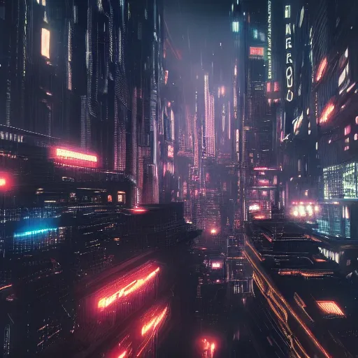 Prompt: massive blade runner city, cyberpunk future city, photorealistic 4k, sci-fi