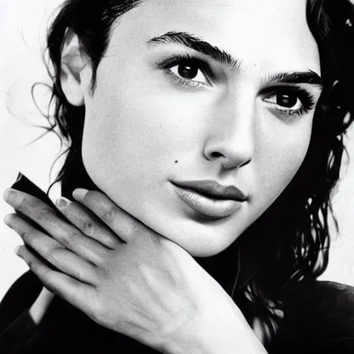 Image similar to intimate portrait of gal gadot by richard avedon