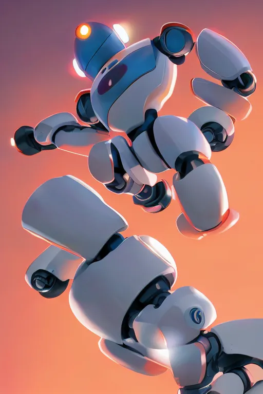 Image similar to metabots medabots medarotto medarot robot minimalist comics, behance hd by jesper ejsing, by rhads, makoto shinkai and lois van baarle, ilya kuvshinov, rossdraws global illumination ray tracing hdr radiating a glowing aura