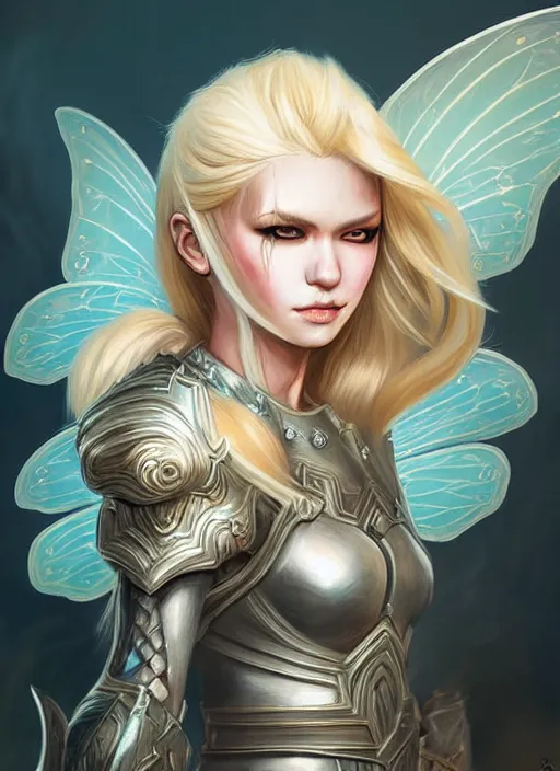 Image similar to blonde combat fairy venizian era, dark fantasy, extremely detailed, sharp focus, portrait, smooth, digital illustration, by rossdraws, frank franzzeta