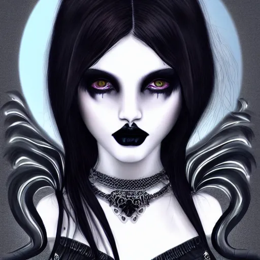 Image similar to portrait of young beautiful goth girl, hyper detailed h - 1 0 2 4 w - 1 0 2 4