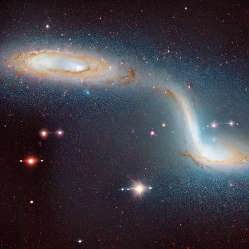 Image similar to two galaxies colliding