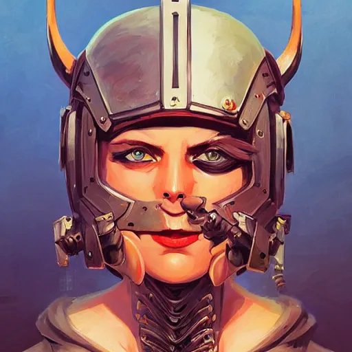 Image similar to cyberpunk viking helmet mask warrior goddess robot ninja fantasy, art gta 5 cover, official fanart behance hd artstation by jesper ejsing, by rhads, makoto shinkai and lois van baarle, ilya kuvshinov, ossdraws