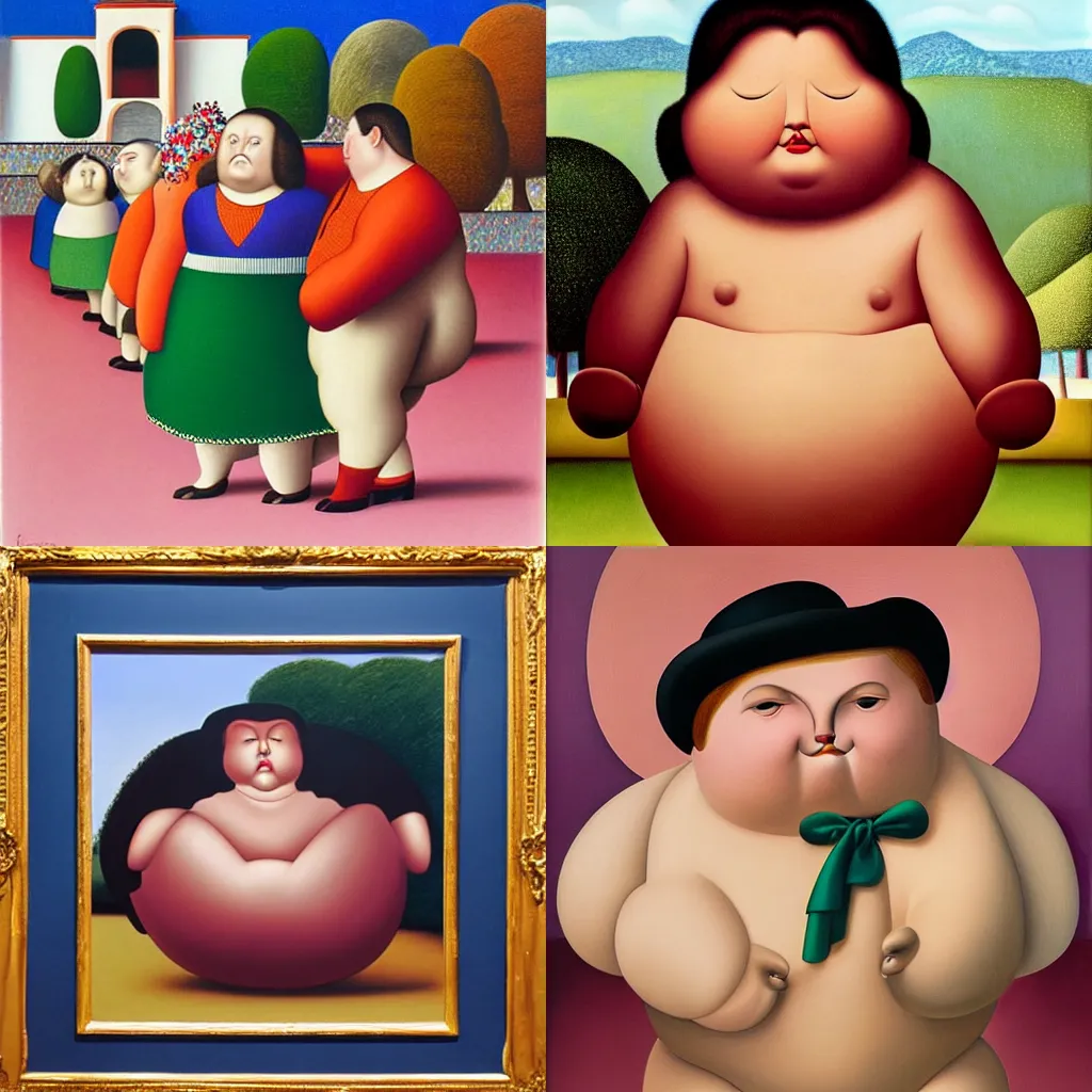 Prompt: artwork by fernando botero