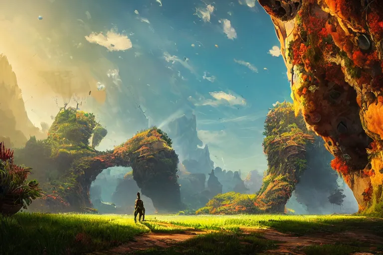 Image similar to gediminas pranckevicius machine mecanical creature robot of horizon forbidden west horizon zero dawn radiating a glowing aura global illumination ray tracing hdr fanart arstation by ian pesty and alena aenami artworks in 4 k