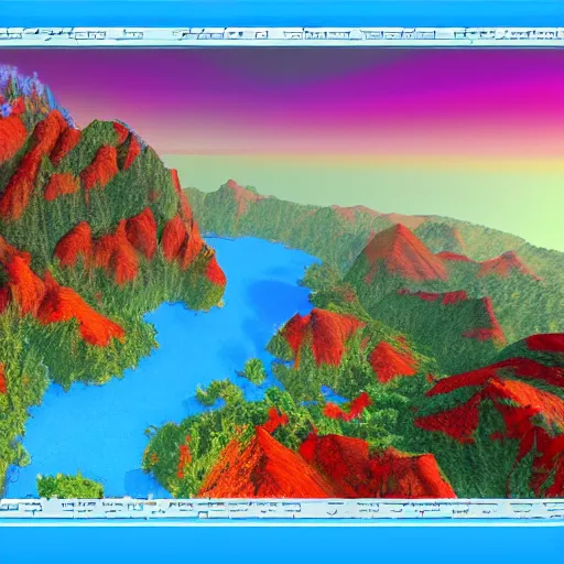 Image similar to crystallised utopian land, 8k, mad colors