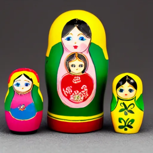 Image similar to a matryoshka doll, drawn by lewis carroll