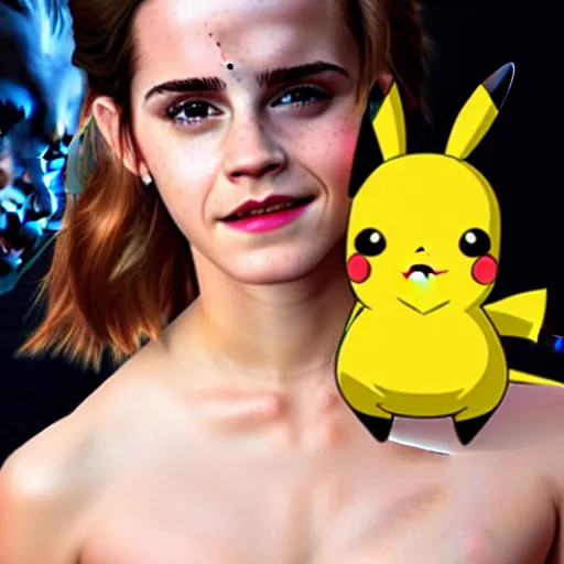 Image similar to photo of emma watson as pikachu