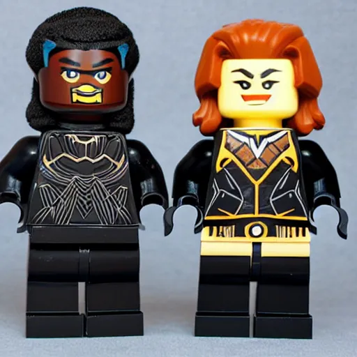 Image similar to marcus garvey cosplay black panther, lego vinyl action figure, plastic, toy, butcher billy style