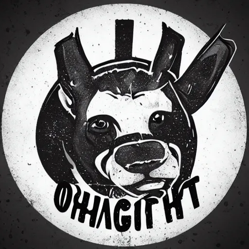 Image similar to logo for a new clothing company called ohtfit that sells clothes with janky animal designs