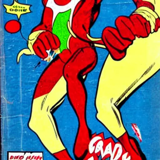 Prompt: golden age DC comic book color cover art of Plastic Man transforming into inappropriate adult oriented objects in the style of Jack Cole