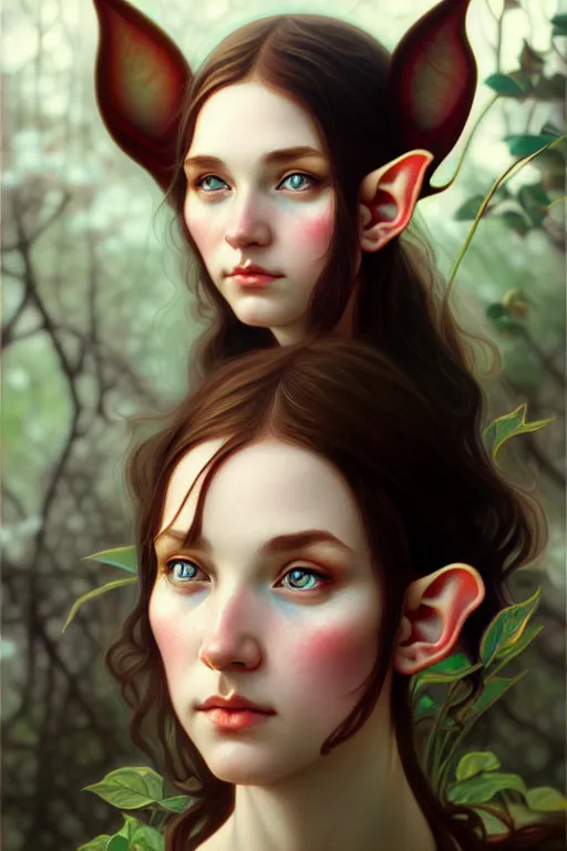 Image similar to beautiful young elf portrait, highly detailed, digital painting, artstation, sharp focus, illustration, art by tan zi and ayanamikodon and alphonse mucha and wlop