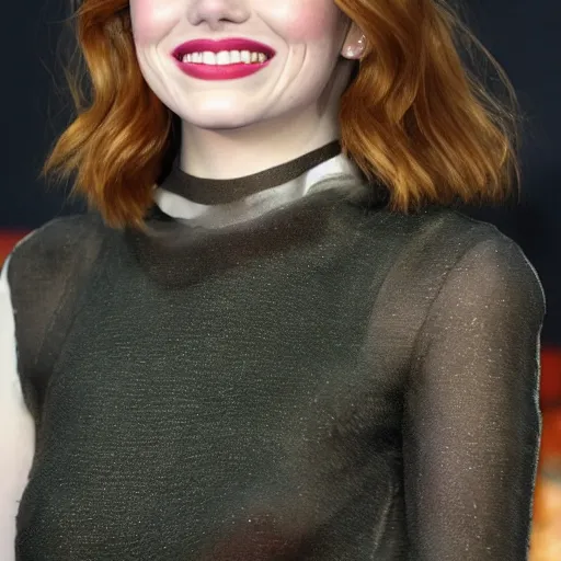 Prompt: emma stone is gollum from lord of the rings, 3 strands of hair, bad teeth, in a cave, 8k ultra real