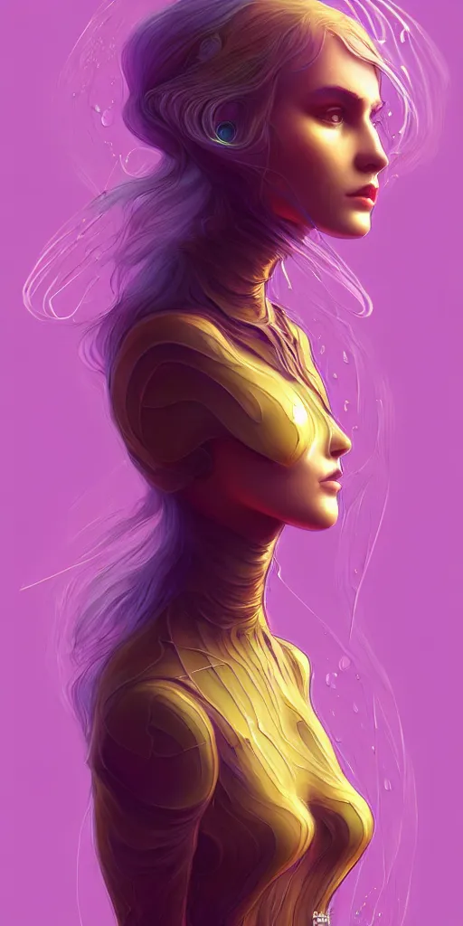 Image similar to 🐝👗👾, phantom, dreary, dramatic, fluid, golden ratio, artstation, moebius + loish, hd, photorealistic, honeycomb,