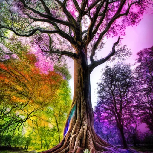 Image similar to Giant Tree Filled with multicolored cats HDR