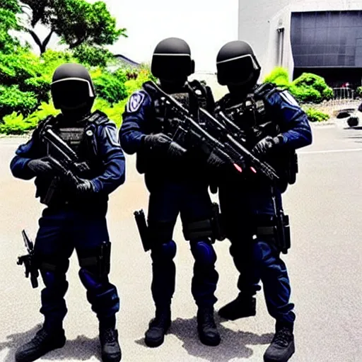 Image similar to kawaii swat team