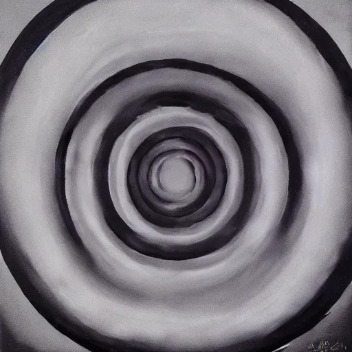 Image similar to hyperbolic spacetime vortex powers the void. by mc escher, hyperrealistic photorealism acrylic on canvas, resembling a high resolution photograph