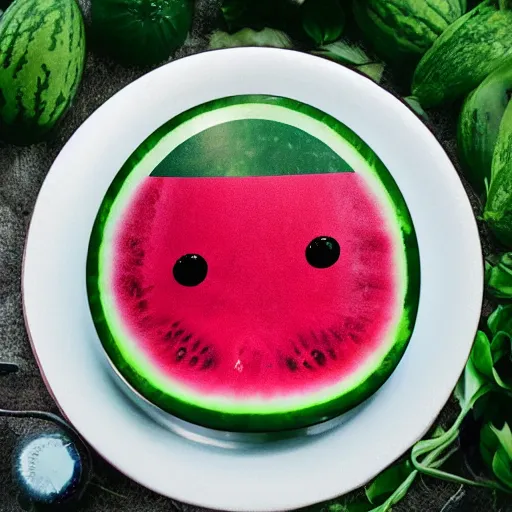 Prompt: watermelon alien