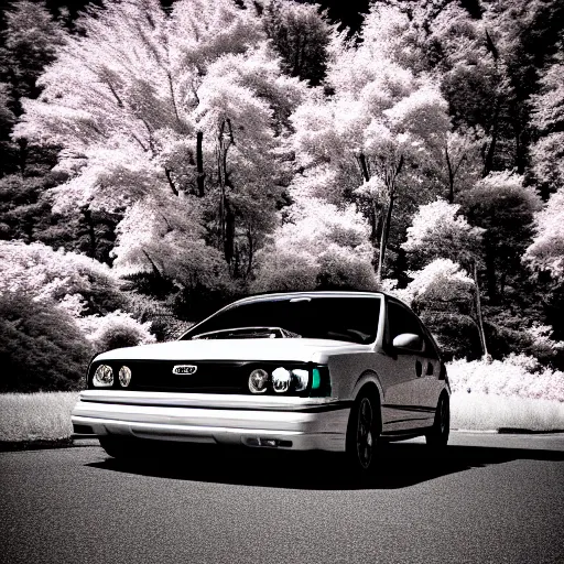 Image similar to a portrait of a WRX in infrared