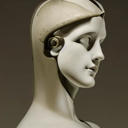 Image similar to a portrait of a female android by antonio canova