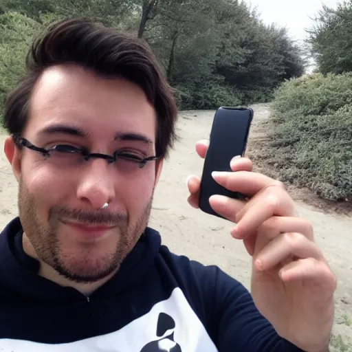 Image similar to man takes selfie of himself with an iphone 12 pro max