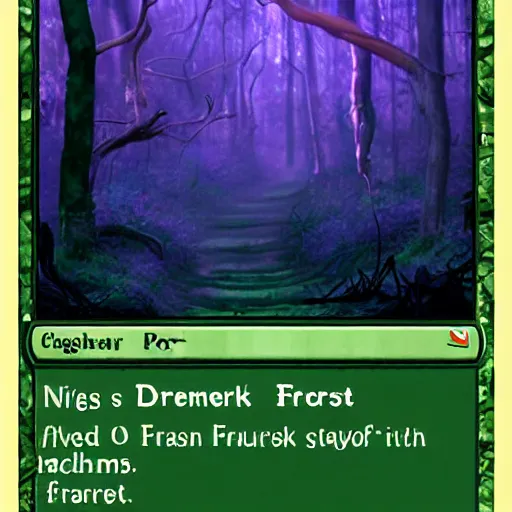 Image similar to the dark forest dreams go to die in