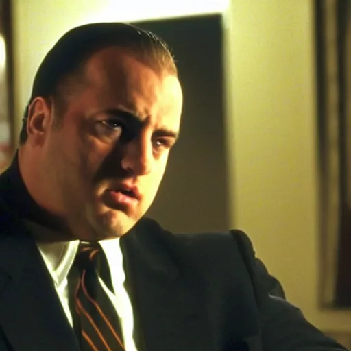 Prompt: chad in an episode of the sopranos ( 1 9 9 9 ), 4 k, cinematic, hbo, screencap, realistic, the sopranos, film footage