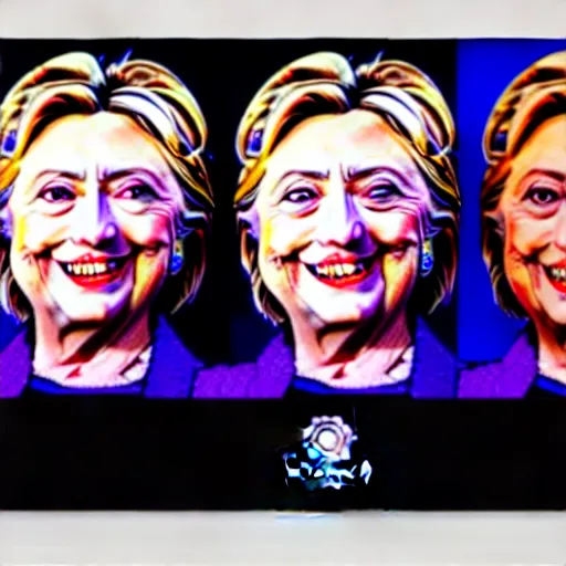 Prompt: the sardine face of hillary clintonis, by artgerm, wlop. vastly enriched image quality. lucidly vivid. iridescentally detailed. extremely elegant and beautiful.