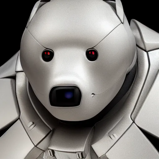 Prompt: photorealistic closeup portrait of ice bear robot in san fransisco, art photography, horror, sigma 5 0 mm, f 1. 8, insane details, hyper realistic, 8 k, full figure poster, volumetric lighting, very detailed face, 4 k, award winning