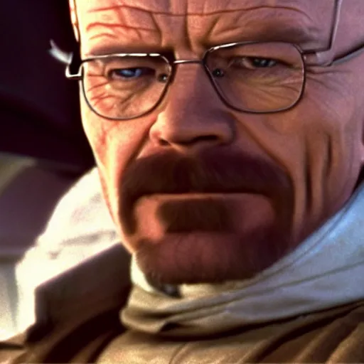 Image similar to A still of Walter White in Star Wars: A New Hope
